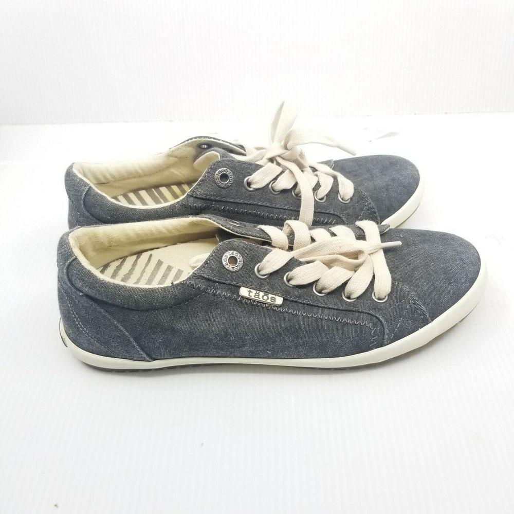 Taos‎ Star Womens Gray Low Top Canvas Sneakers Size 8